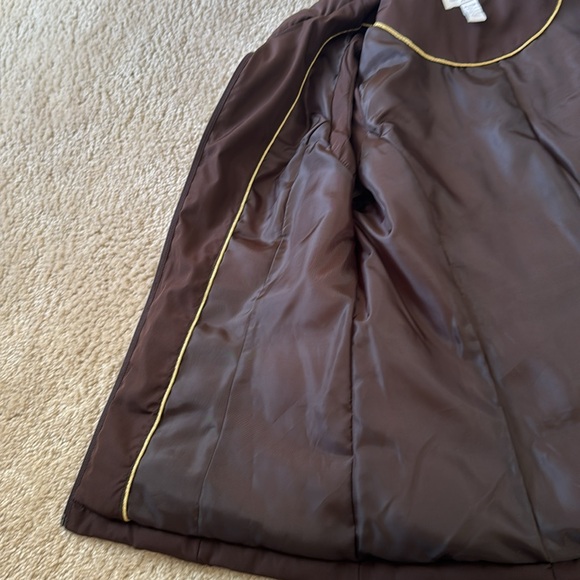 Charter Club Brown Puffer Vest Petite Small – Zip Front, Quilted, Lightweight - Picture 8 of 10